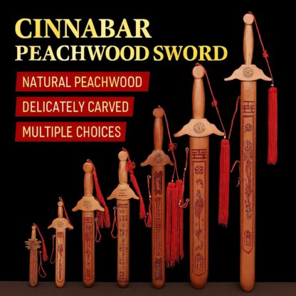 Feng Shui Protective Chinese Peach Wood Sword