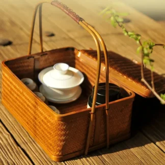 BambooWeave Handcrafted Storage Basket