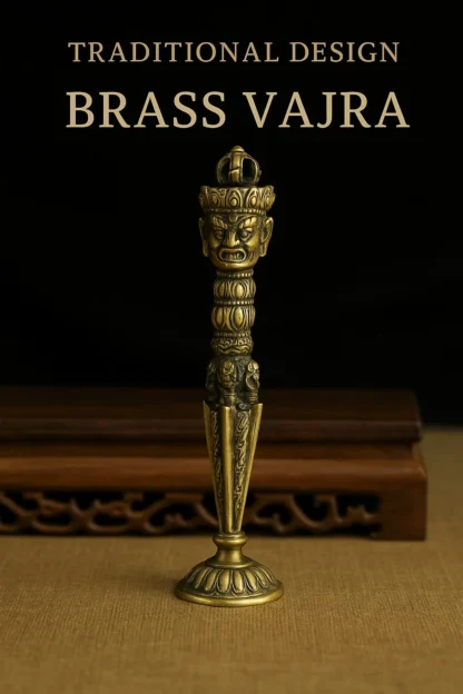 Tibetan Vajra Dorje Ritual Dagger – Handmade Alloy Phurba for Spiritual Protection & Meditation