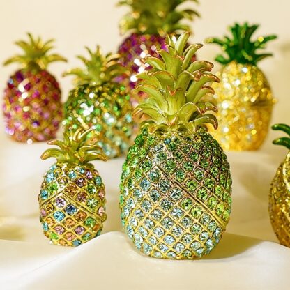 Enamel Crystal Pineapple Ornament - Image 2