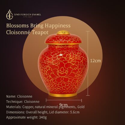 Jingtailan Cloisonné Enamel Tea Jar – Handmade Imperial-Style Copper Canister - Image 2