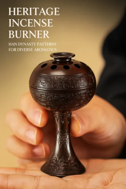 Agarwood Sandalwood Incense Holder – Traditional Cloud Motif Burner - Image 2