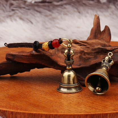 Blessing Bell — Tibetan Brass Pendant - Image 3