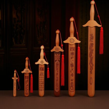 Feng Shui Protective Chinese Peach Wood Sword - Image 4