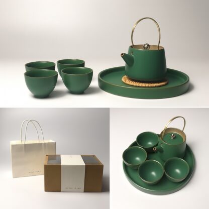 Ru Kiln Ceramic Tea Set – 5-Piece Traditional Chinese Teaware - Image 3