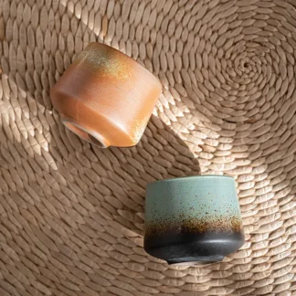 Handmade Ceramic Coffee Mug – Vintage Glaze, 200ml, Heat-Resistant, Rustic Japanese Style