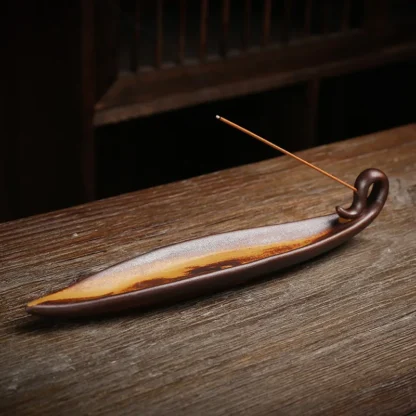 Zen-Inspired Ceramic Incense Holder – Horizontal Stick Burner Stand - Image 4