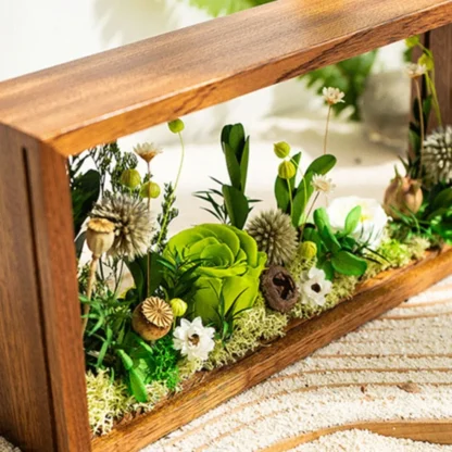 DIY Preserved Dried Flower Frame – Solid Wood Shadow Box Display - Image 3