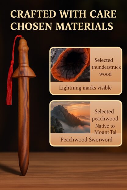 Daoist Lightning Talisman Peachwood Sword - Image 3