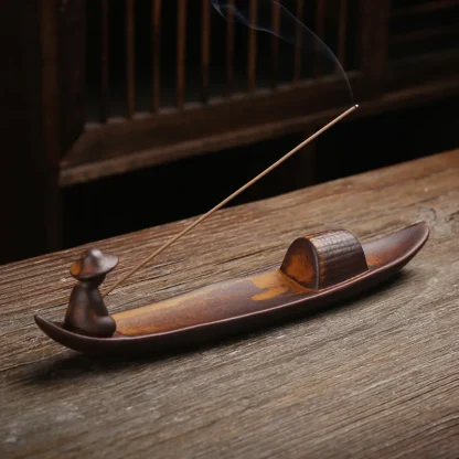 Zen-Inspired Ceramic Incense Holder – Horizontal Stick Burner Stand - Image 3