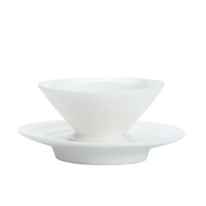 Mutton-Fat Jade Tea Cup – Cone-Shaped Douli Style Chinese Gongfu Teacup, Elegant White Glaze Ceramics - Image 5