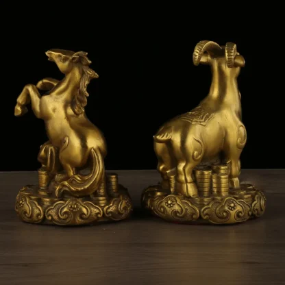 Bronze Chinese Zodiac Figurine Set – 12 Animal Statues Home Decor Collection - Image 2
