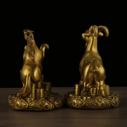 Bronze Chinese Zodiac Figurine Set – 12 Animal Statues Home Decor Collection - Image 3